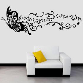 Musica vinile decorativo farfalla