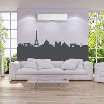 Vinile decorativo Skyline Parigi panoramica