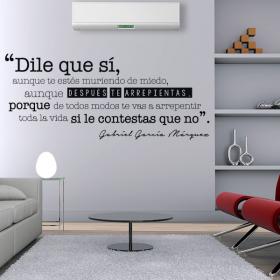 Frase di vinile decorativo Gabriel García Márquez