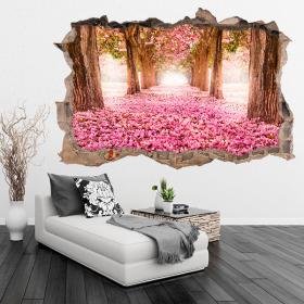 Strada di fiori 3D vinile