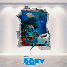 Vinile 3D Disney alla ricerca di parete del foro di Dory