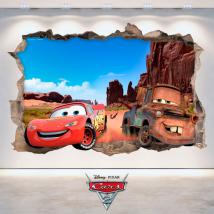 Parete del foro vinile Disney Cars 3D