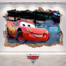 Foro di Disney Cars 2 adesivo parete 3D Italian 4788