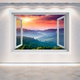 Montagne al tramonto pareti 3D di Windows