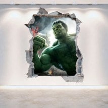 Vinili 3D muro rotti Hulk