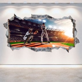Baseball 3D vinile parete-rotta