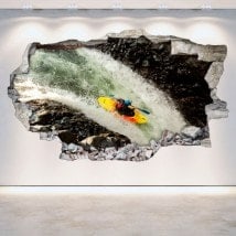 Vinili 3D muro rotti Rafting kayak