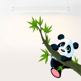 Orso di vinile per bambini Panda e ramo di albero