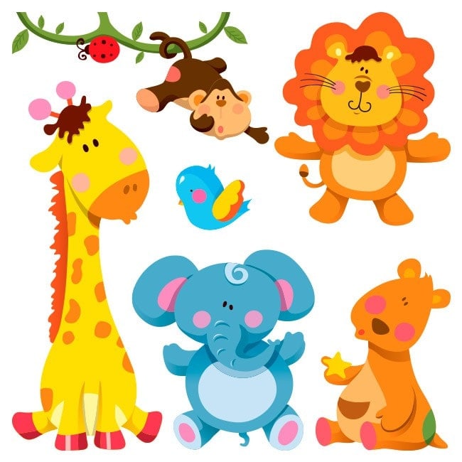 🥇 In vinile per bambini Kit animali Zoo 🥇