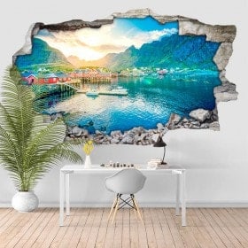 Vinile tramonto Norvegia 3D