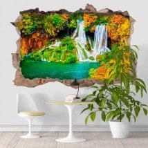 Natura di vinile 3D cascate