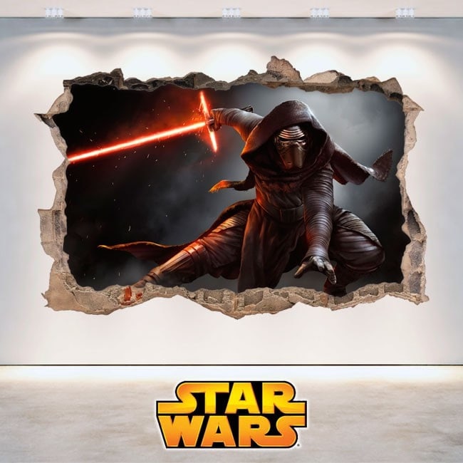 Kylo Ren Guerre stellari - Adesivo murale parete 3D wall sticker