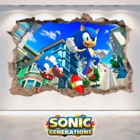 Vinile decorativo 3D Sonic Generations