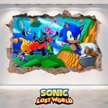 Vinile decorativo 3D Sonic Lost World