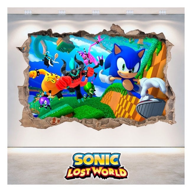 Vinile decorativo 3D Sonic Lost World