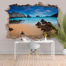 Spiaggia e mare 3D vinile decorativo