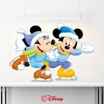 Vinile Mickey e Minnie pattinaggio