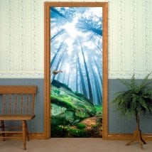 Foresta magica di porte di vinile decorativo