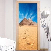 Adesivi da porte decorativi piramidi di giza