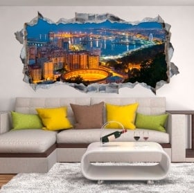 Vinile 3D panoramica di Málaga Spagna