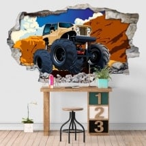 Adesivo in vinile 3D monster truck