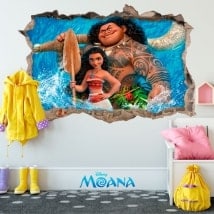 Adesivi da parete Disney Vaiana 3D