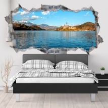 Vinile decorativo lago di Bled in Slovenia 3D