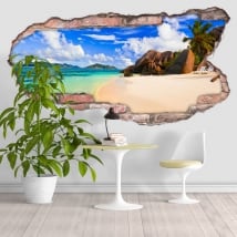 Vinili spiaggia Anse Source D'Argent Seychelles 3D