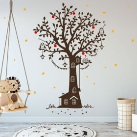 Vinile decorativo infanzia casa sull'albero