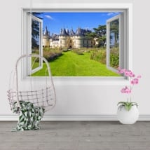 Sticker murale castello di Chenonceau Francia 3D