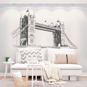 Vinile decorativo pareti london tower bridge