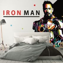 Vinile decorativo per i muri iron man