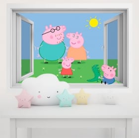 Vinili pareti per bambini peppa pig 3d