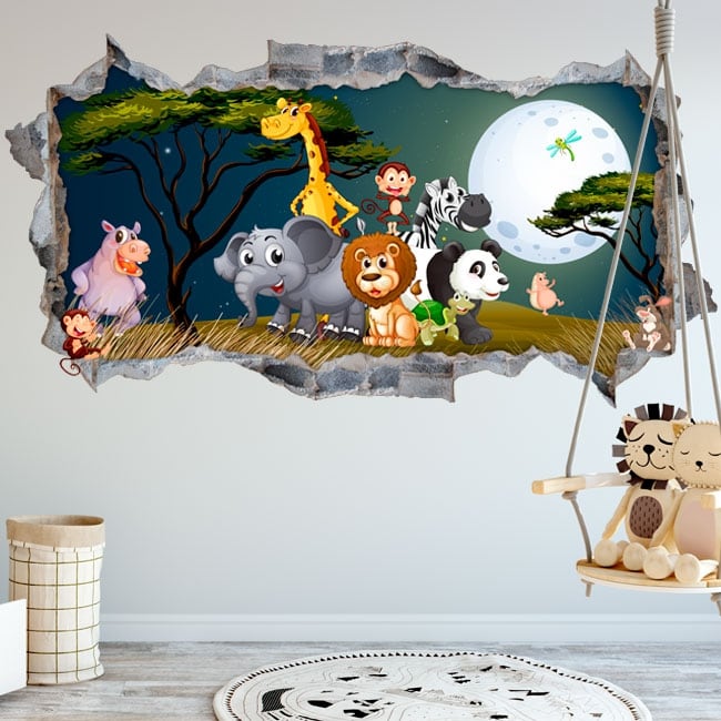 🥇 Vinile decorativo animali per bambino 🥇