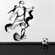 Vinile e adesivi silhouette giocatore di calcio