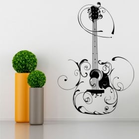 Vinile decorativo chitarra con filigranas