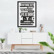 Vinile decorativo new york city immagine dell'effetto 3d