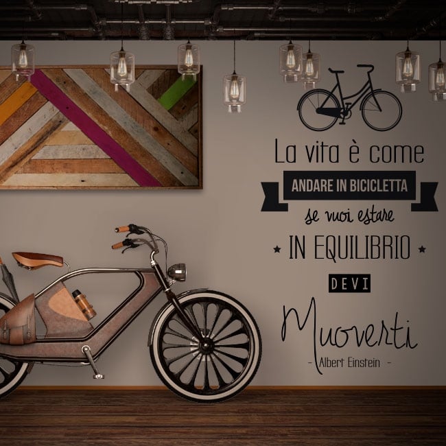 la vita è come andare in bicicletta