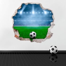Adesivi murali campo di calcio 3d