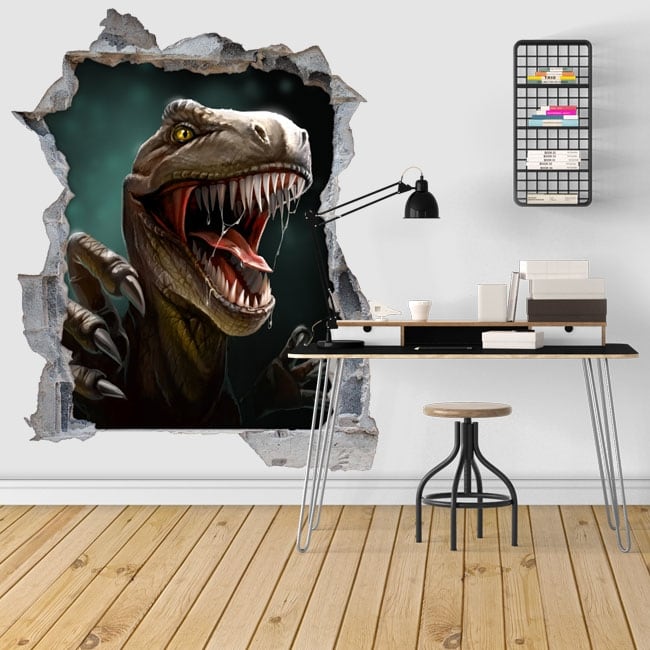 🥇 Adesivi decorativi 3d illustrazione di dinosauro 🥇