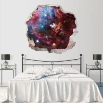 Vinile decorativo muri nebulosa spaziale 3d