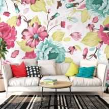 Murales di vinile con fiori da decorare