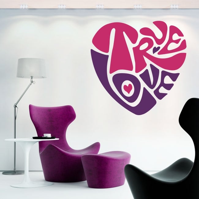 🥇 Adesivi decorativi in ​​vinile mani intrecciate a forma di cuore 🥇