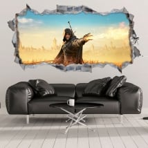 Sticker murale witcher fantasia 3d