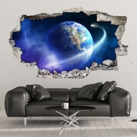 Adesivi murali pianeta terra 3d