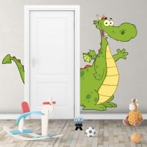 Vinile decorativo per bambini drago per porte