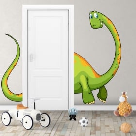 Vinile decorativo per bambini in dinosauro per porte