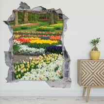 Vinili e adesivi giardino fiori e tulipani 3d