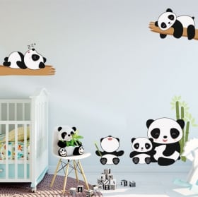 Vinili decorare le stanze dei bambini orsi panda