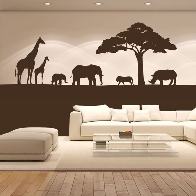 Vinile Poster adesivo Animali Foresta africana